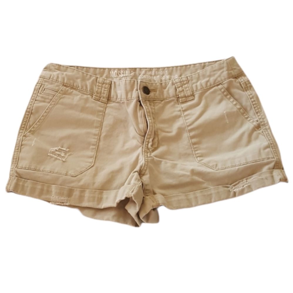 MOSSIMO Mid Rise Khaki Shorts